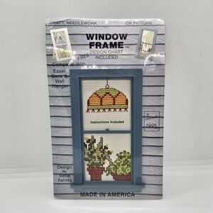 NEW Another Look Window Frame for cross stitch in blue-gray